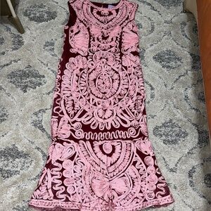 Beautiful embroidered  wedding ,evening  dress